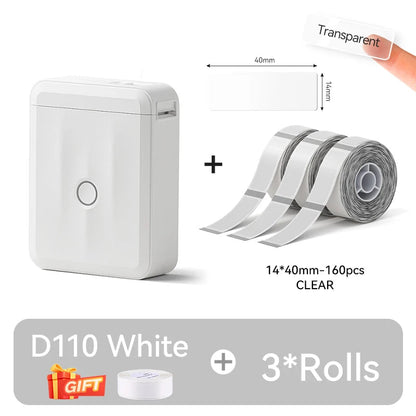 Mini Portable Thermal Label Printer. Smart Label Maker with Tape for Office Home Kitchen School