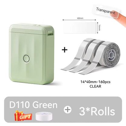 Mini Portable Thermal Label Printer. Smart Label Maker with Tape for Office Home Kitchen School