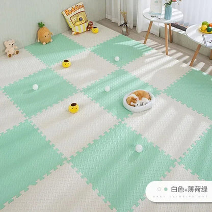 16Pcs Foam Baby Play Mat Puzzle Mat Kids Interlocking Exercise Tiles Rugs Puzzle Floor Tiles Toy Carpet Soft Carpet 30*30*1Cm