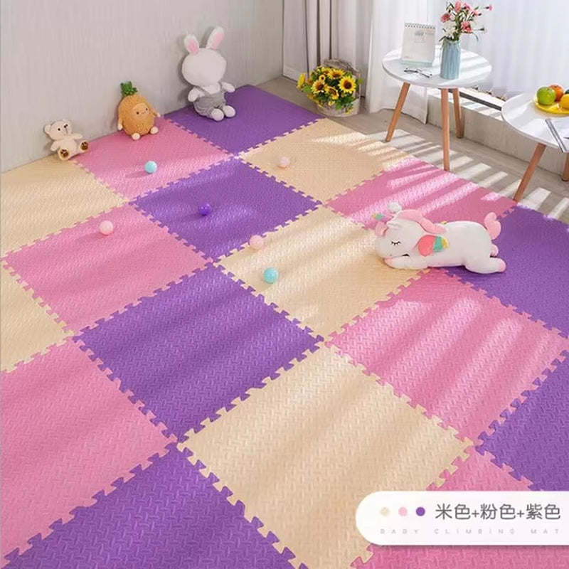 16Pcs Foam Baby Play Mat Puzzle Mat Kids Interlocking Exercise Tiles Rugs Puzzle Floor Tiles Toy Carpet Soft Carpet 30*30*1Cm