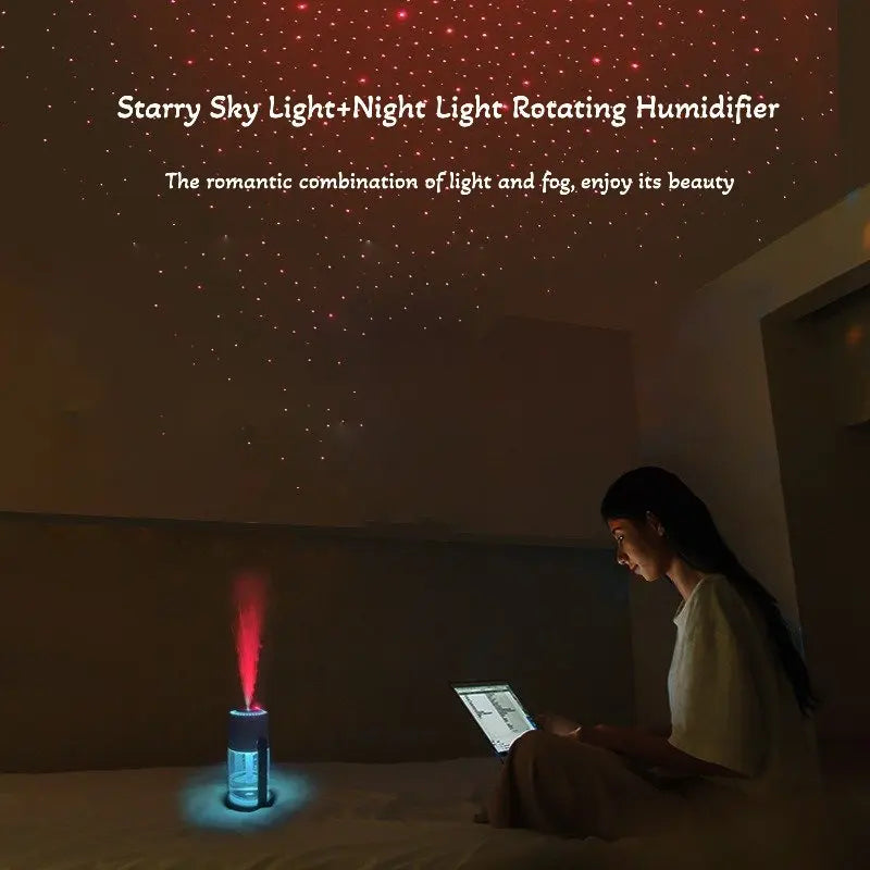 Star Projector Humidifier & Quiet Ultrasonic Cool Mist For both Car & Bedroom Use, 30 Galaxy Lights Night Light with 7 Colors