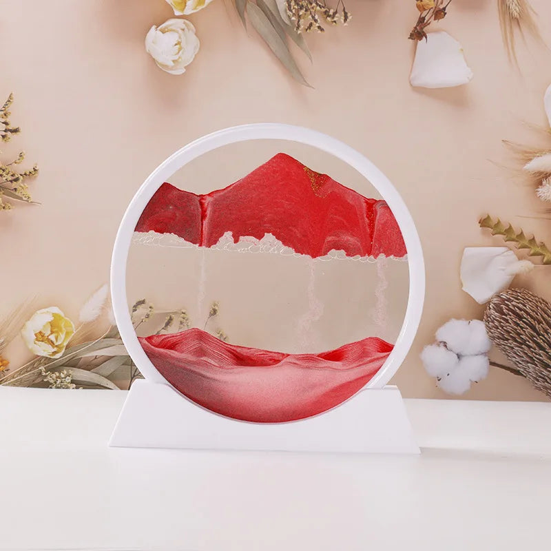 Sandscape Moving Sand Art Frame Quicksand 3D Dynamic Liquid Hourglass Kinetic Sand Painting Flowing Sand Office Home Decor Gifts