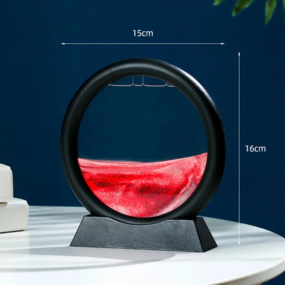 Sandscape Moving Sand Art Frame Quicksand 3D Dynamic Liquid Hourglass Kinetic Sand Painting Flowing Sand Office Home Decor Gifts