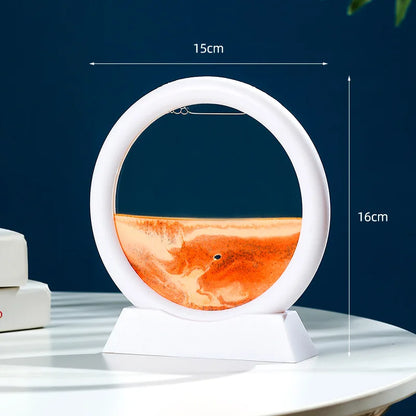 Sandscape Moving Sand Art Frame Quicksand 3D Dynamic Liquid Hourglass Kinetic Sand Painting Flowing Sand Office Home Decor Gifts
