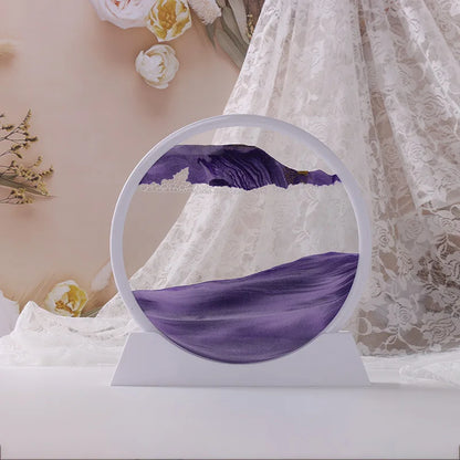 Sandscape Moving Sand Art Frame Quicksand 3D Dynamic Liquid Hourglass Kinetic Sand Painting Flowing Sand Office Home Decor Gifts