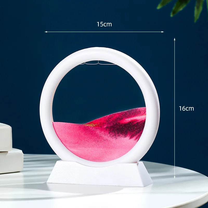 Sandscape Moving Sand Art Frame Quicksand 3D Dynamic Liquid Hourglass Kinetic Sand Painting Flowing Sand Office Home Decor Gifts