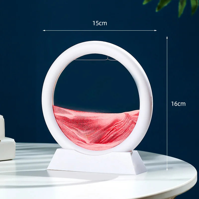 Sandscape Moving Sand Art Frame Quicksand 3D Dynamic Liquid Hourglass Kinetic Sand Painting Flowing Sand Office Home Decor Gifts