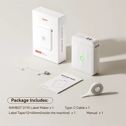 Mini Portable Thermal Label Printer. Smart Label Maker with Tape for Office Home Kitchen School