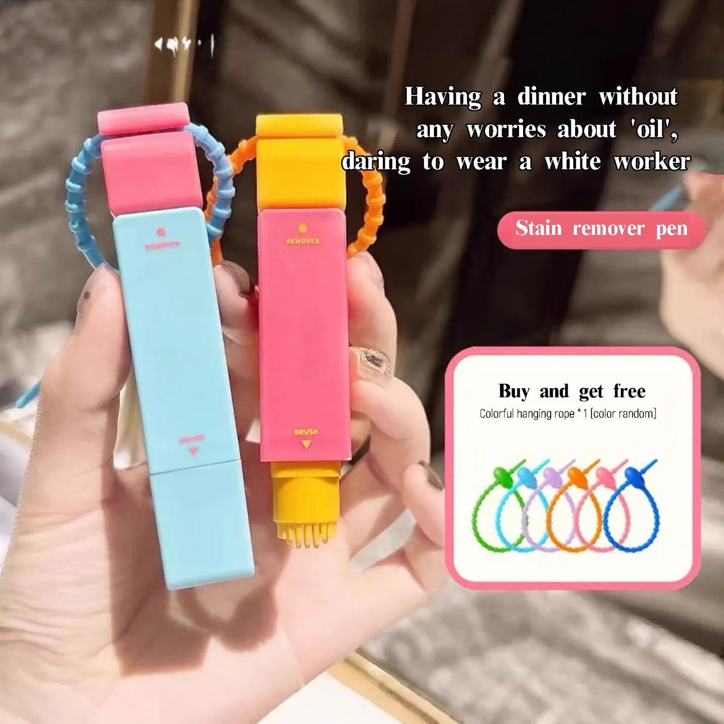 White Clothes Stain Remover Pen Strong Portable Waterless Tant Oil Stain Remover Pen Washing Free Grease Removal Easy to Use