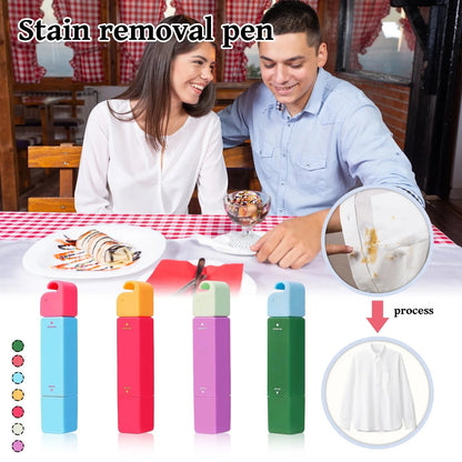White Clothes Stain Remover Pen Strong Portable Waterless Tant Oil Stain Remover Pen Washing Free Grease Removal Easy to Use